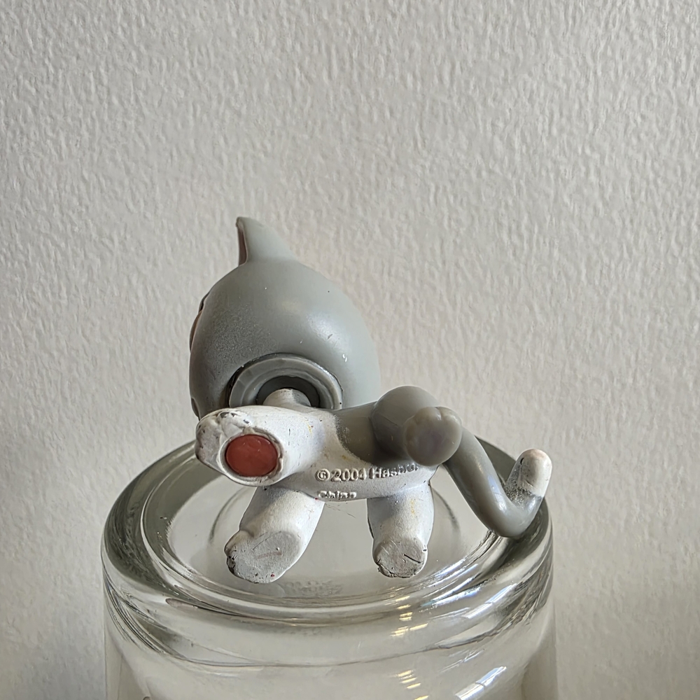 ✨️Authentic LPS Littlest Pet Shop #138 Gray White Shorthair Cat Brown Dot Eye - Picture 5 of 5